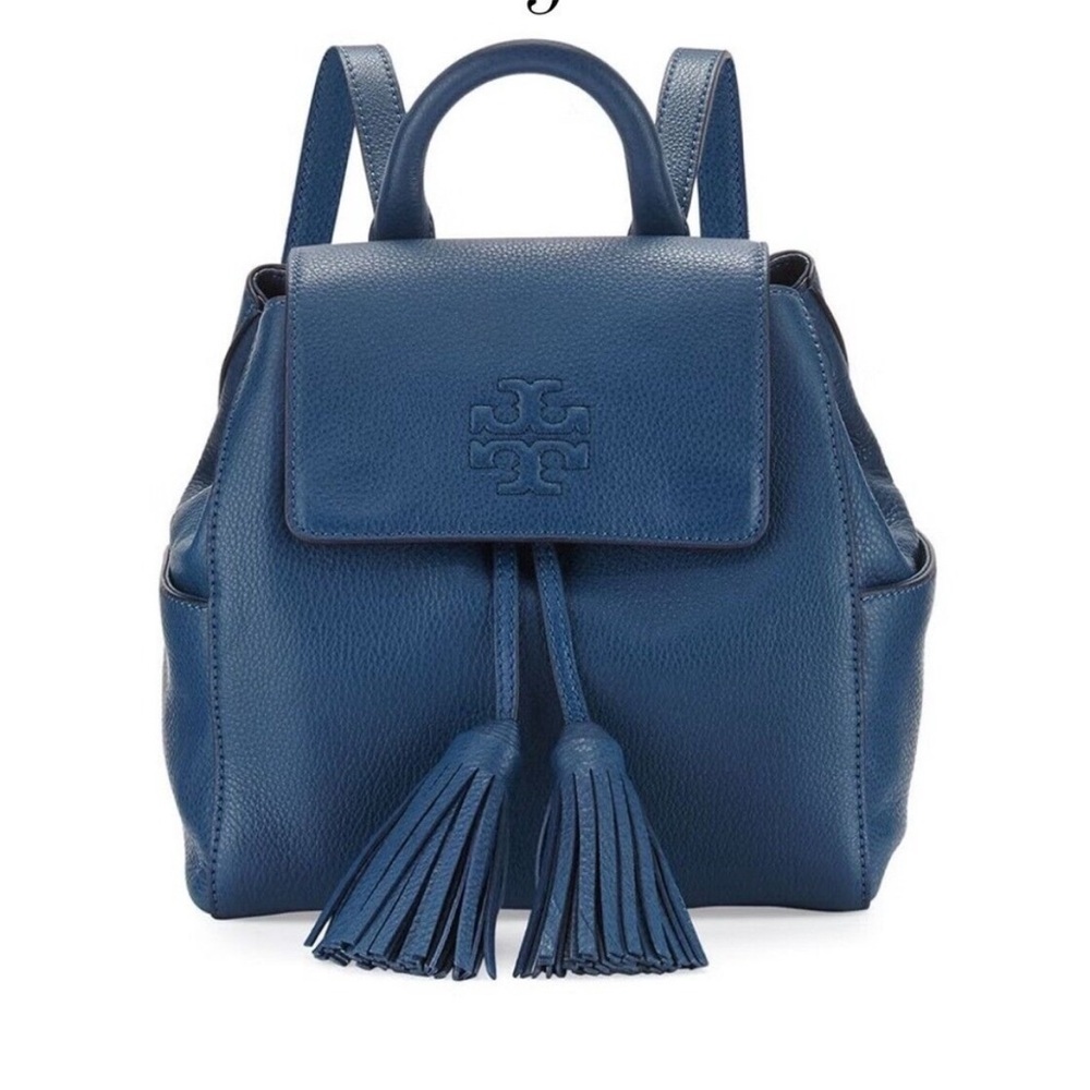 TORY BURCH Mini Thea Navy Leather Backpack